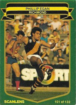 1985 Scanlens VFL #101 Phillip Egan Front
